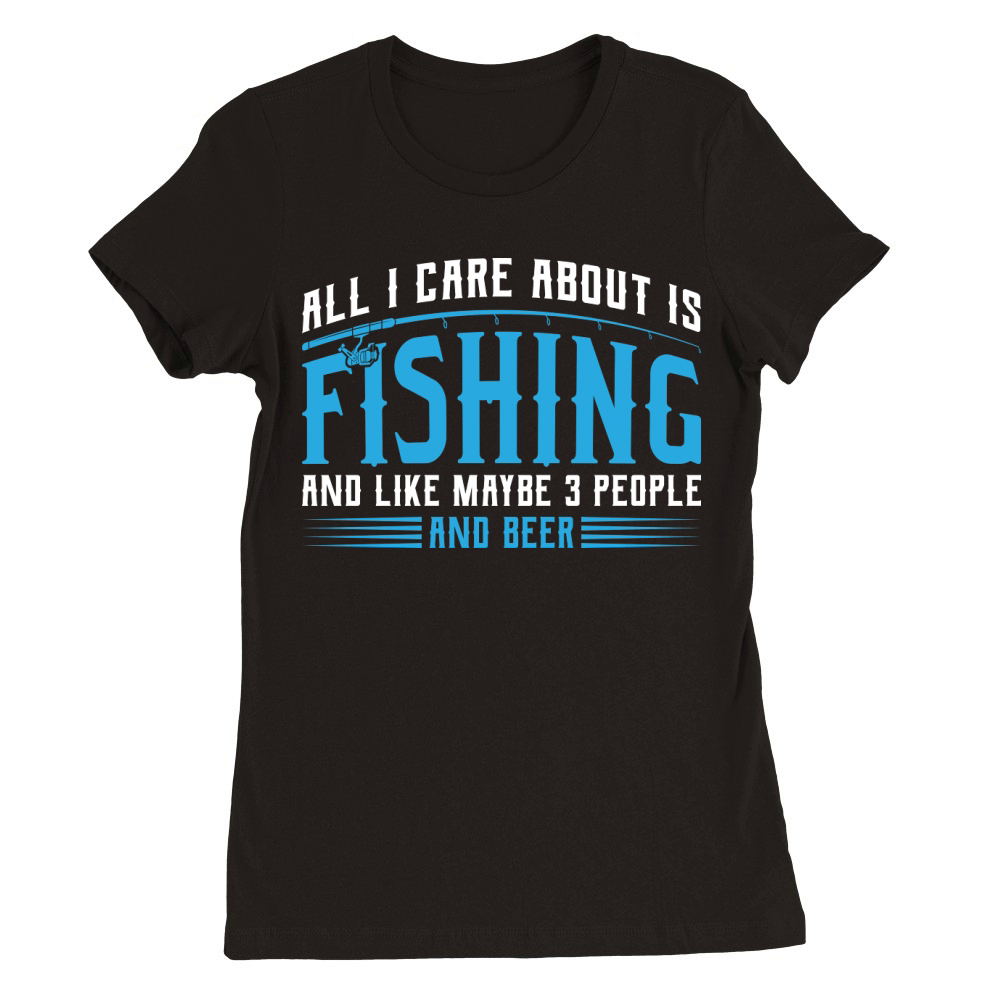 Fishing (3) Premium Womens Crewneck T-shirt