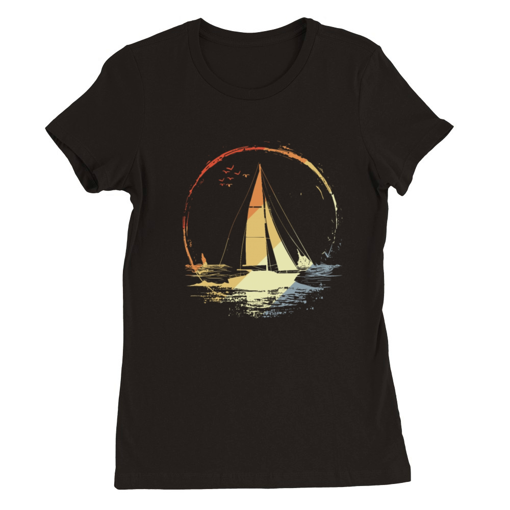 Vintage Sailing Premium Womens Crewneck T-shirt