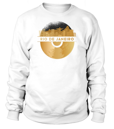 Vinyl-Record-Player Disco-Music Skyline Sweatshirt Unisex