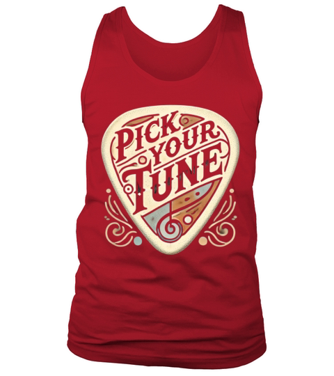 Pick Your Tune Vintage Guitar Pick - Vintage Music Tank Top Unisex