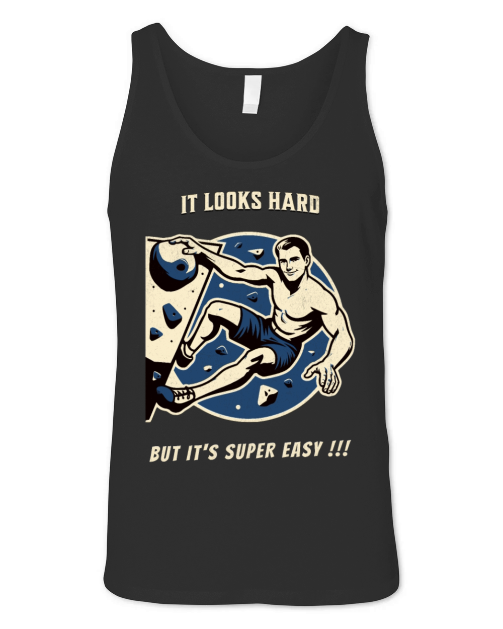 Climbing bouldering vintage t-shirt funny saying Unisex Jersey Tank