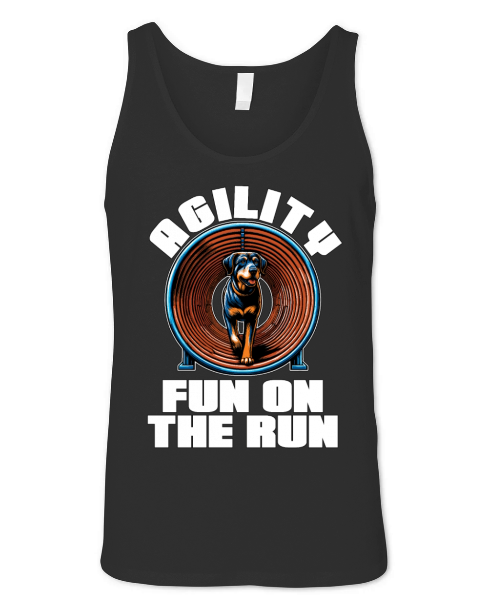 Dog Agility Fun On The Run Dog Sport Enthusiast Unisex Jersey Tank
