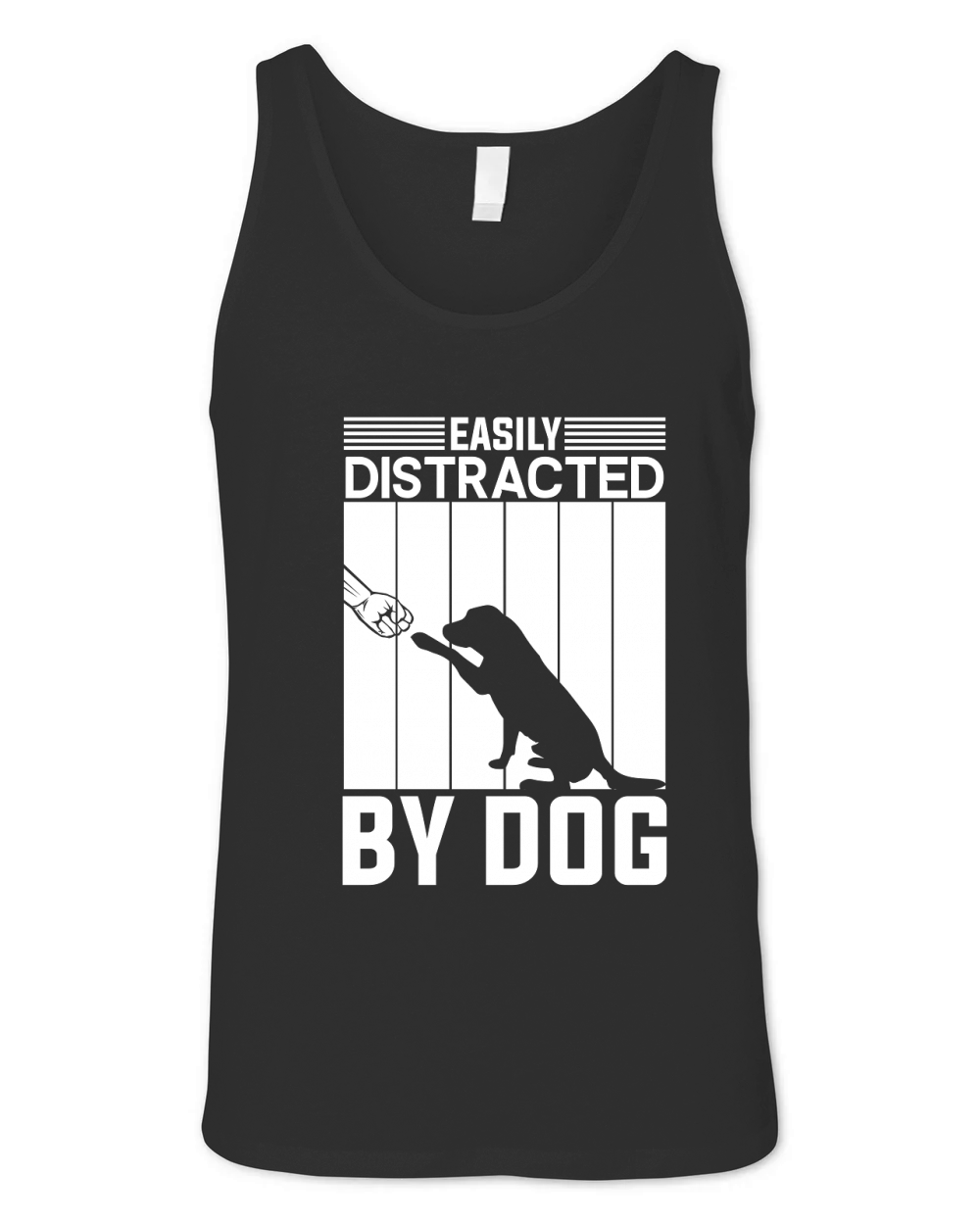 Easily distracted by dog 03 Unisex Jersey Tank