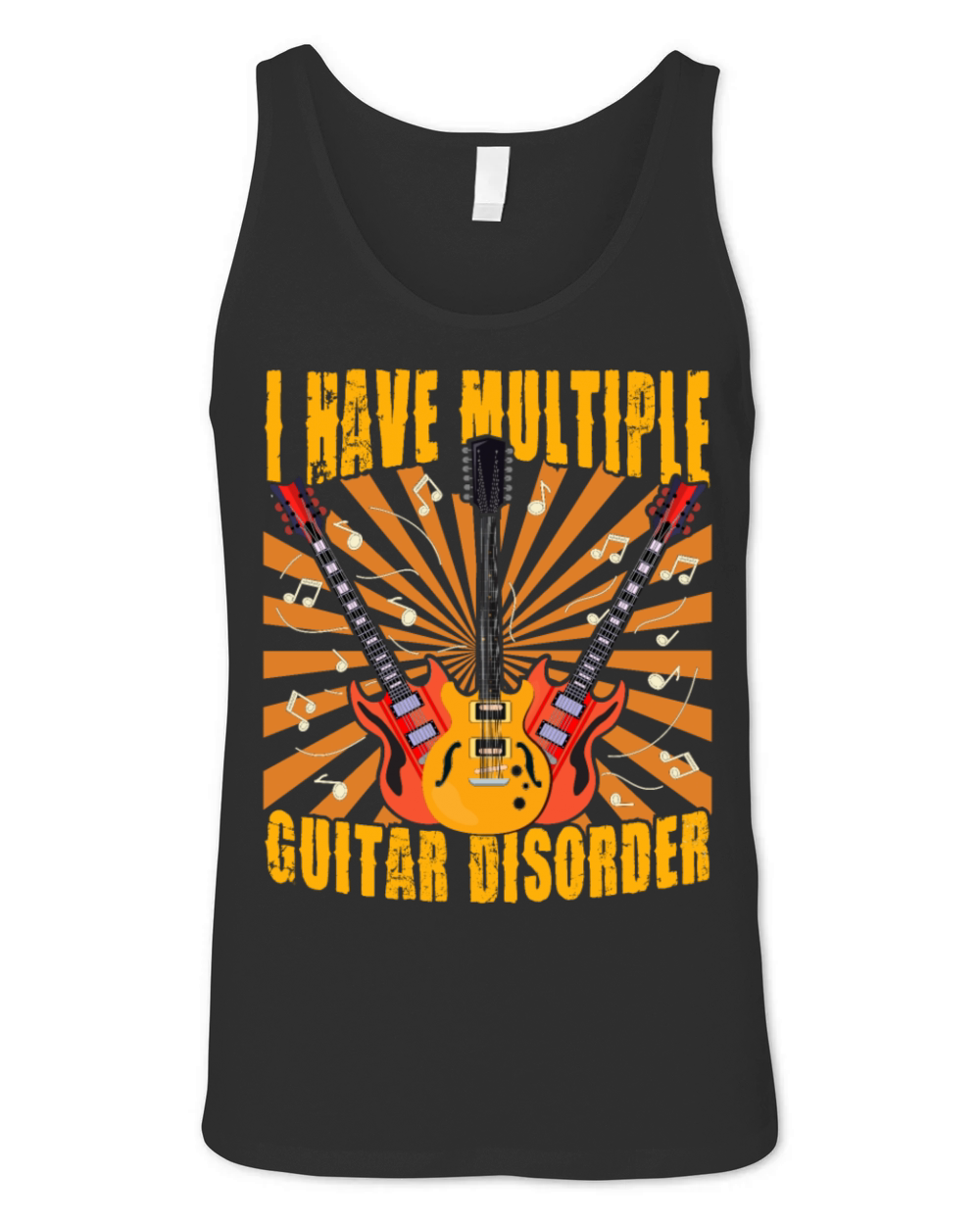 Multiple Bass Disorder Guitar Shirt For Men Unisex Jersey Tank