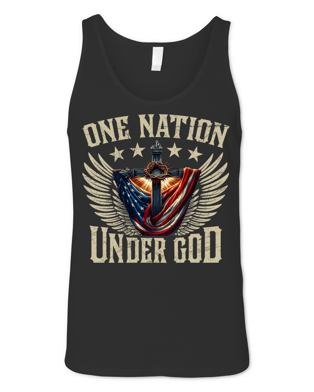 one nation under god Unisex Jersey Tank