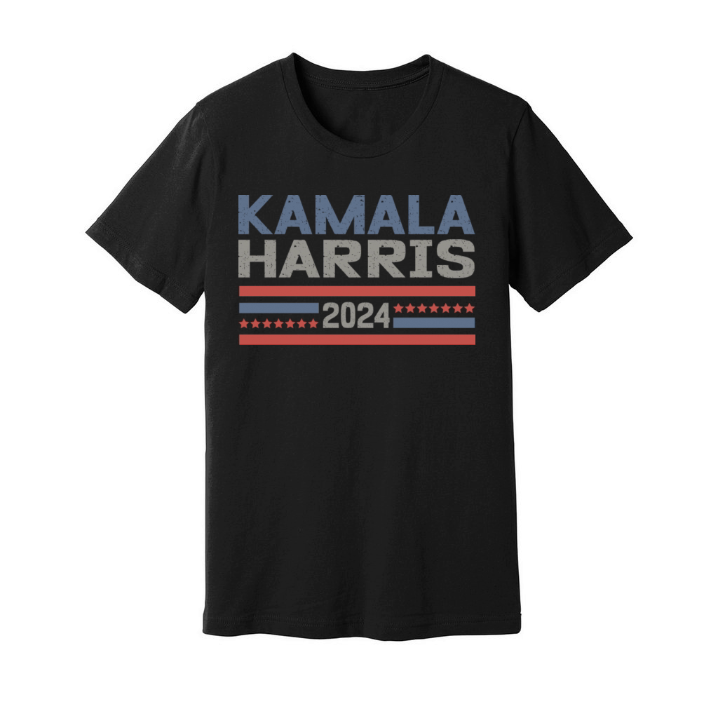 Kamala Harris 2024 Vintage Blue Red Black T-Shirt Unisex Jersey Tee