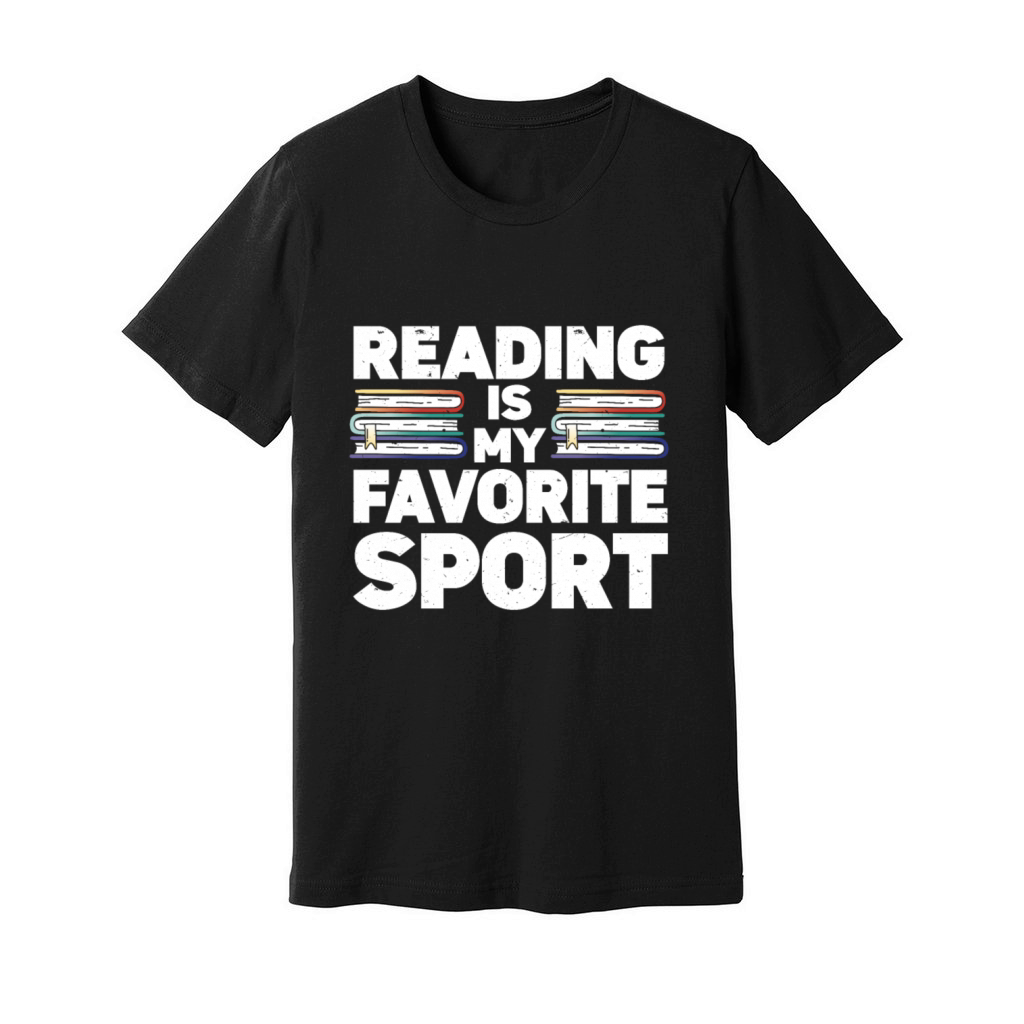 Reading Is My Favorite Sport Bookworm Unisex Jersey Tee