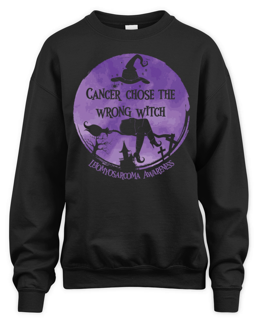 Cancer Witch purple Leiomyosarcoma Unisex Premium Crewneck Sweatshirt