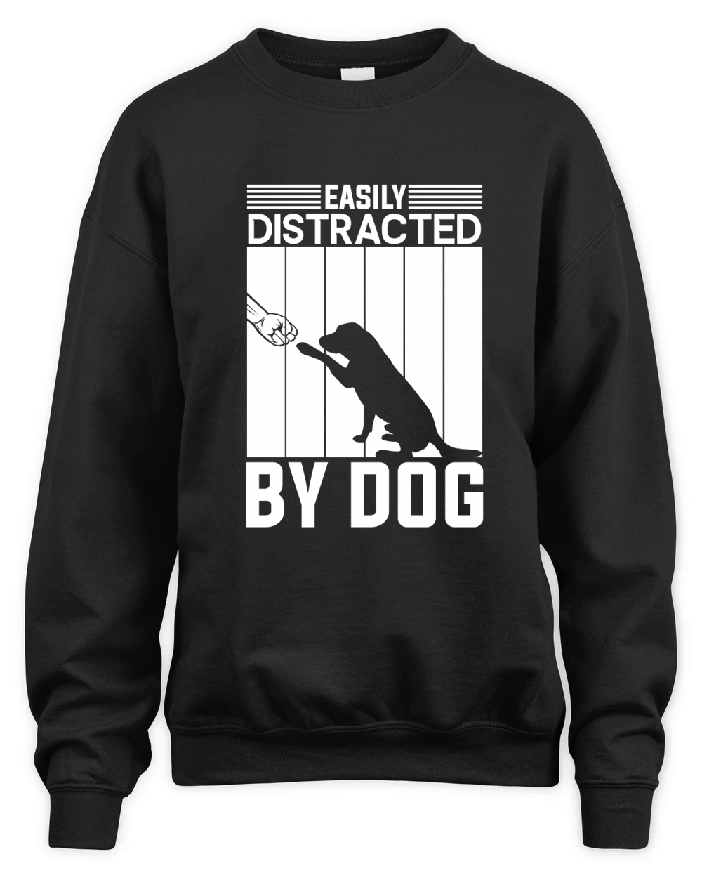 Easily distracted by dog 03 Unisex Premium Crewneck Sweatshirt