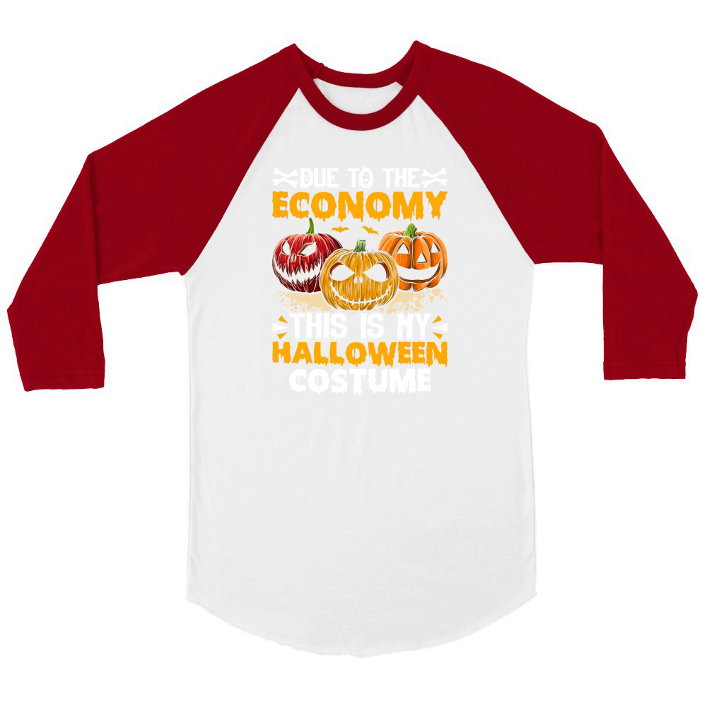 Due To The Economy This Is My Halloween Costume Unisex ¾ sleeve Raglan T-shirt