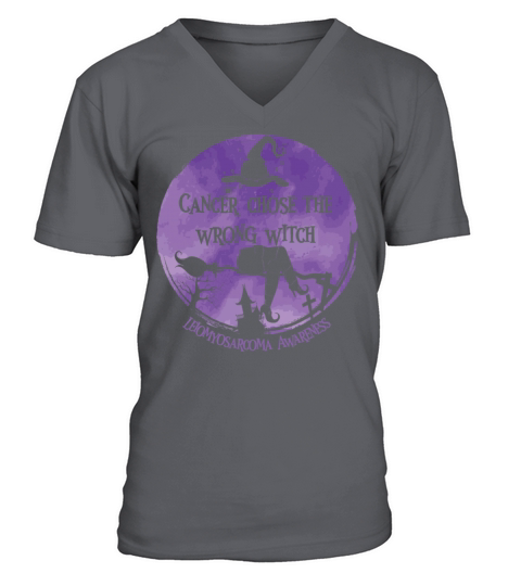 Cancer Witch purple Leiomyosarcoma V-Neck T-shirt