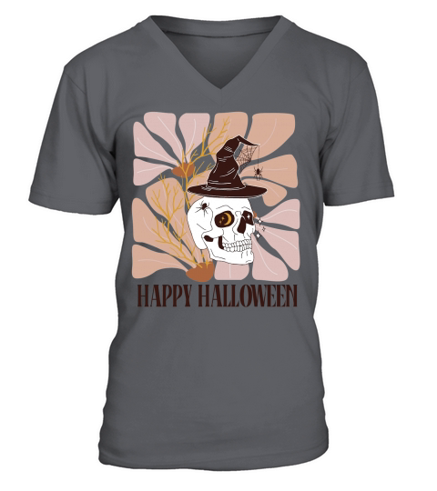 happy halloween V-Neck T-shirt