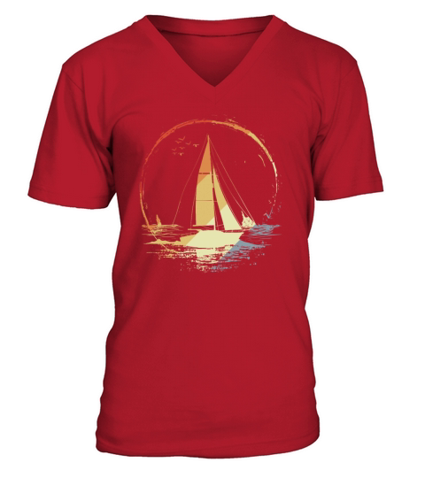 Vintage Sailing V-Neck T-shirt
