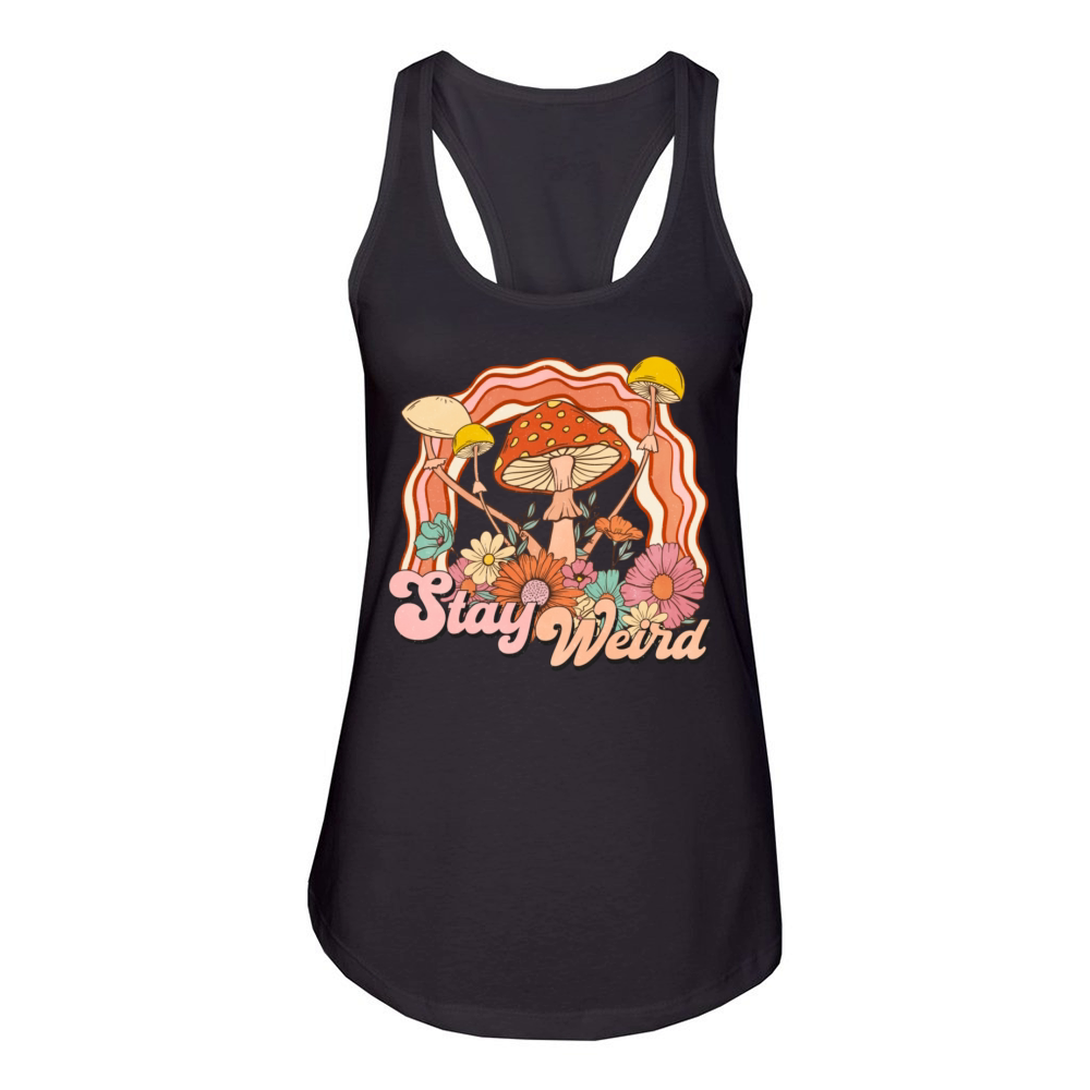 Stay Weird Vintage Style Women's Racerback Tank