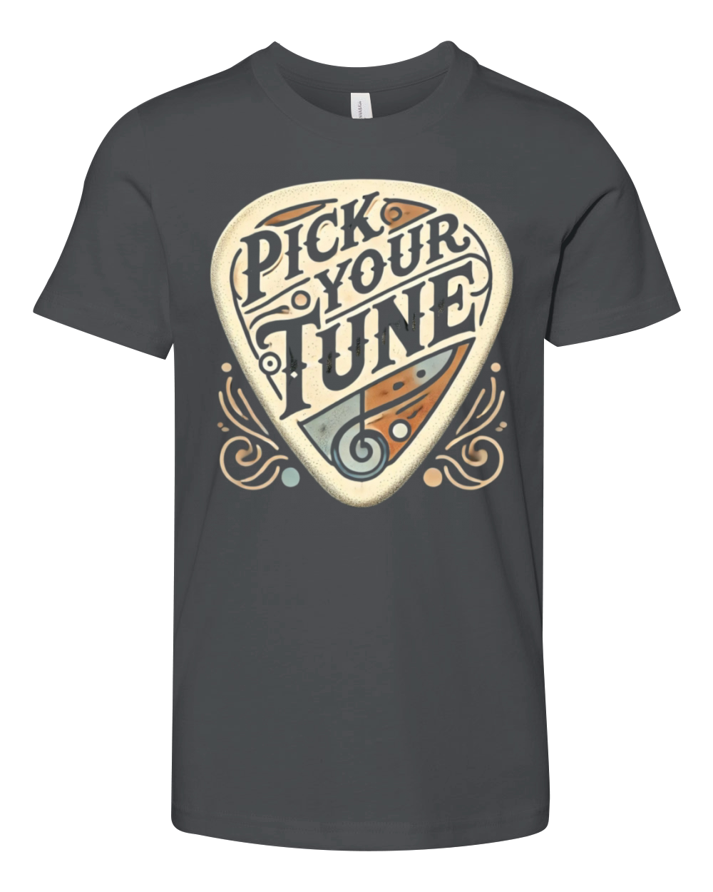 Pick Your Tune Vintage Guitar Pick - Vintage Music Youth Unisex Jersey Tee