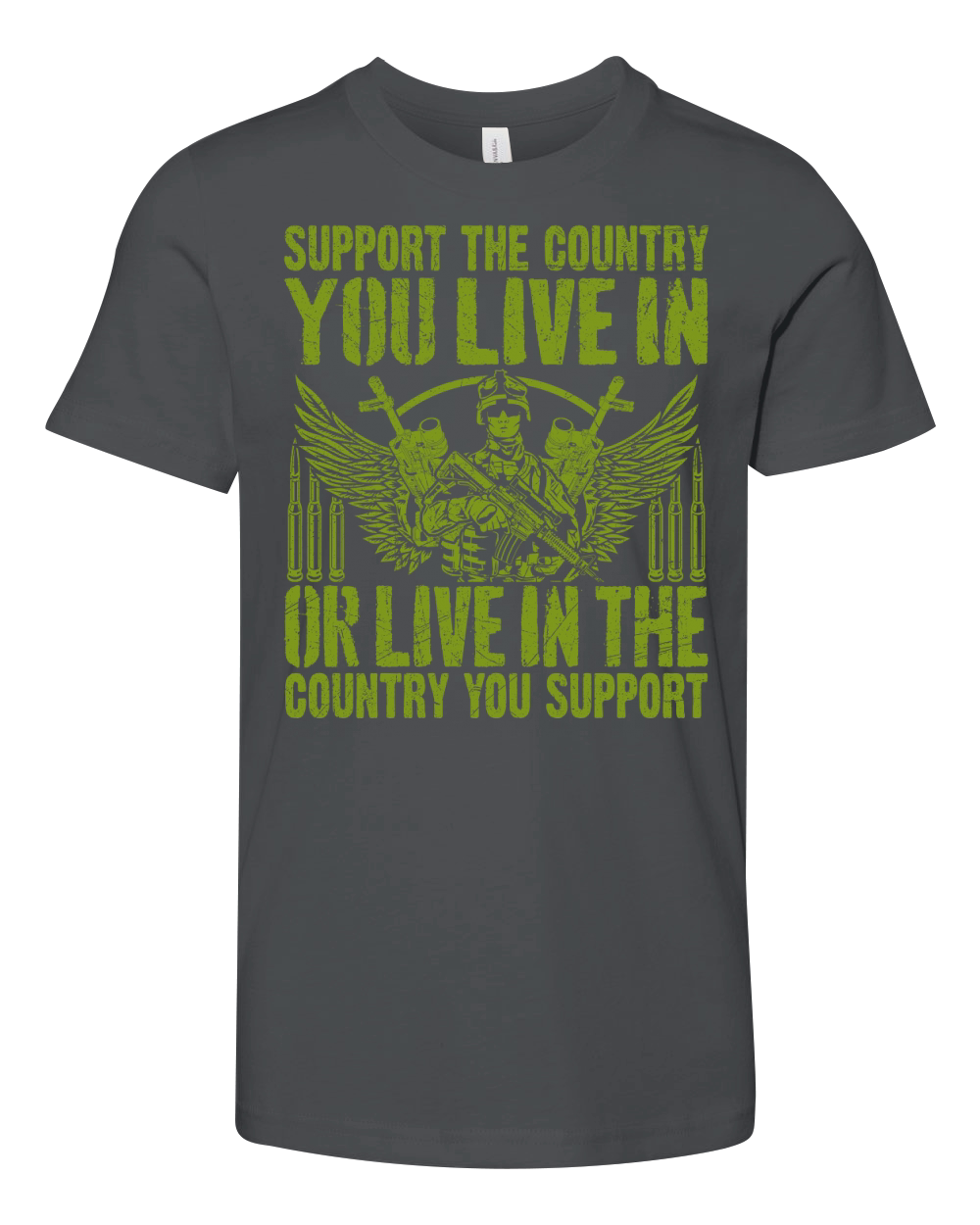 support the country you live in or live in the country you support Youth Unisex Jersey Tee