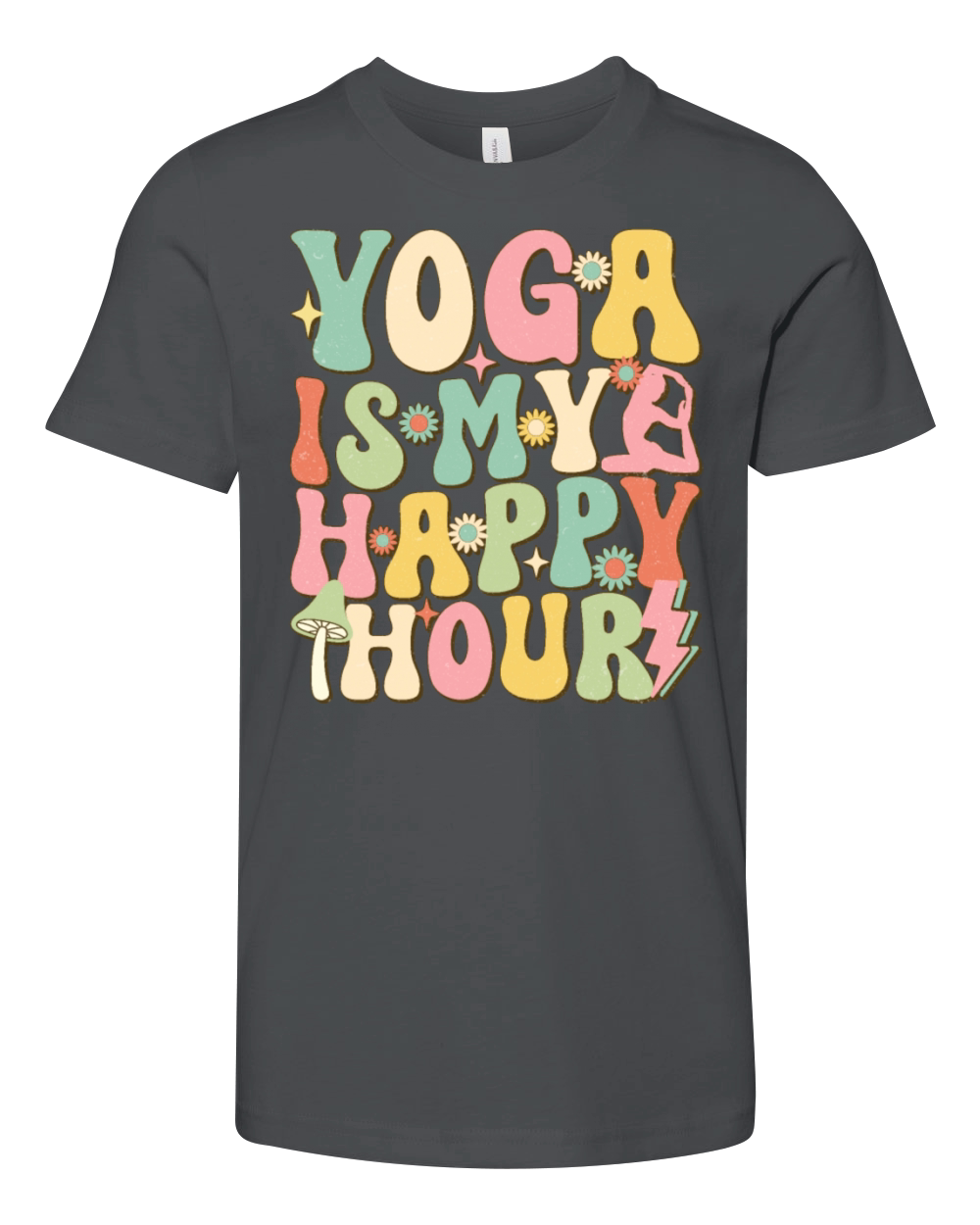Yoga Is My Happy Hour - Relaxing Wellness Vibes Youth Unisex Jersey Tee