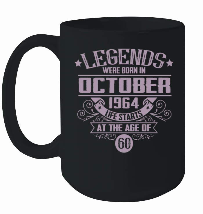 60th birthday retro legends October 1964 vintage Ceramic Mug