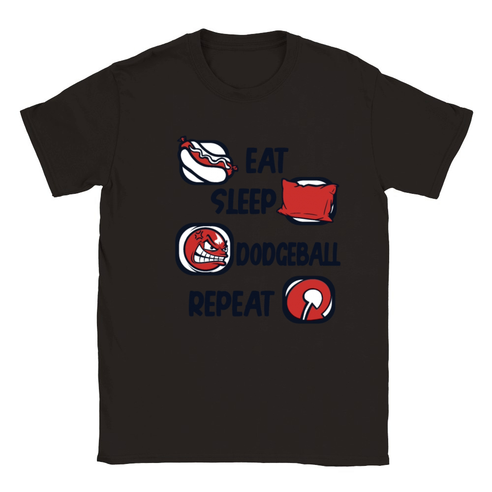 Eat Sleep Dodgeball Repeat Team Game Prisonball Classic Kids Crewneck T-shirt