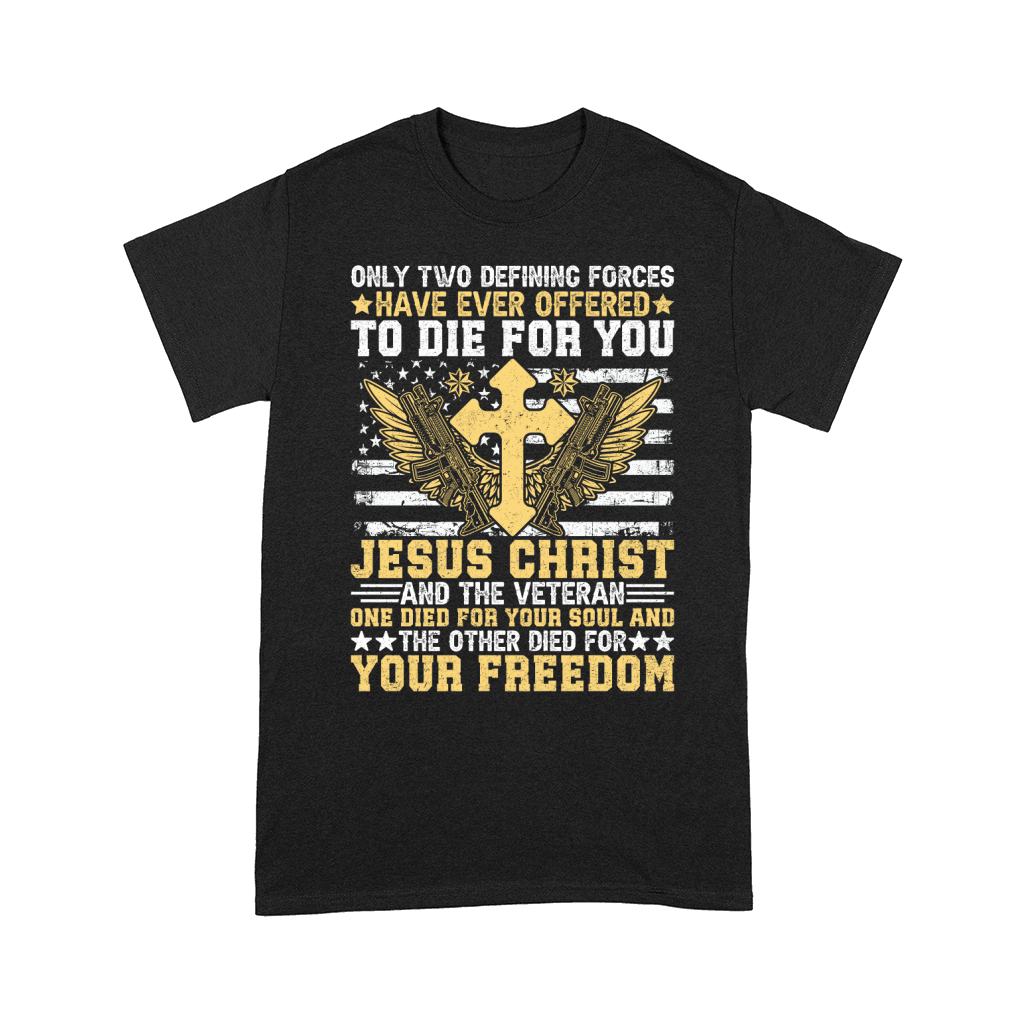 ONLY TWO DEFINING FORCES HAVE EVER OFFERED TO DIE FOR YOU JESUS CHRIST Comfort T-shirt