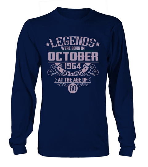 60th birthday retro legends October 1964 vintage Long sleeved Unisex