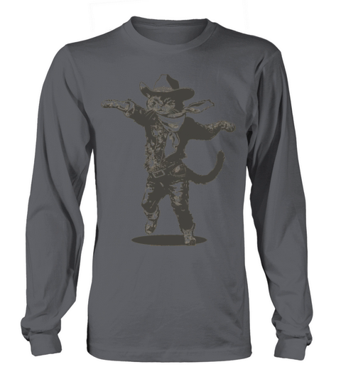 Cat Cowboy Hat Cat Dancing Vintage Style Long sleeved Unisex