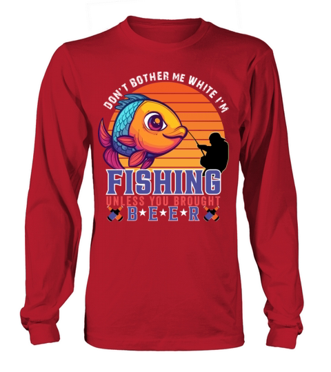 Fishing sunset vintage shirt Long sleeved Unisex