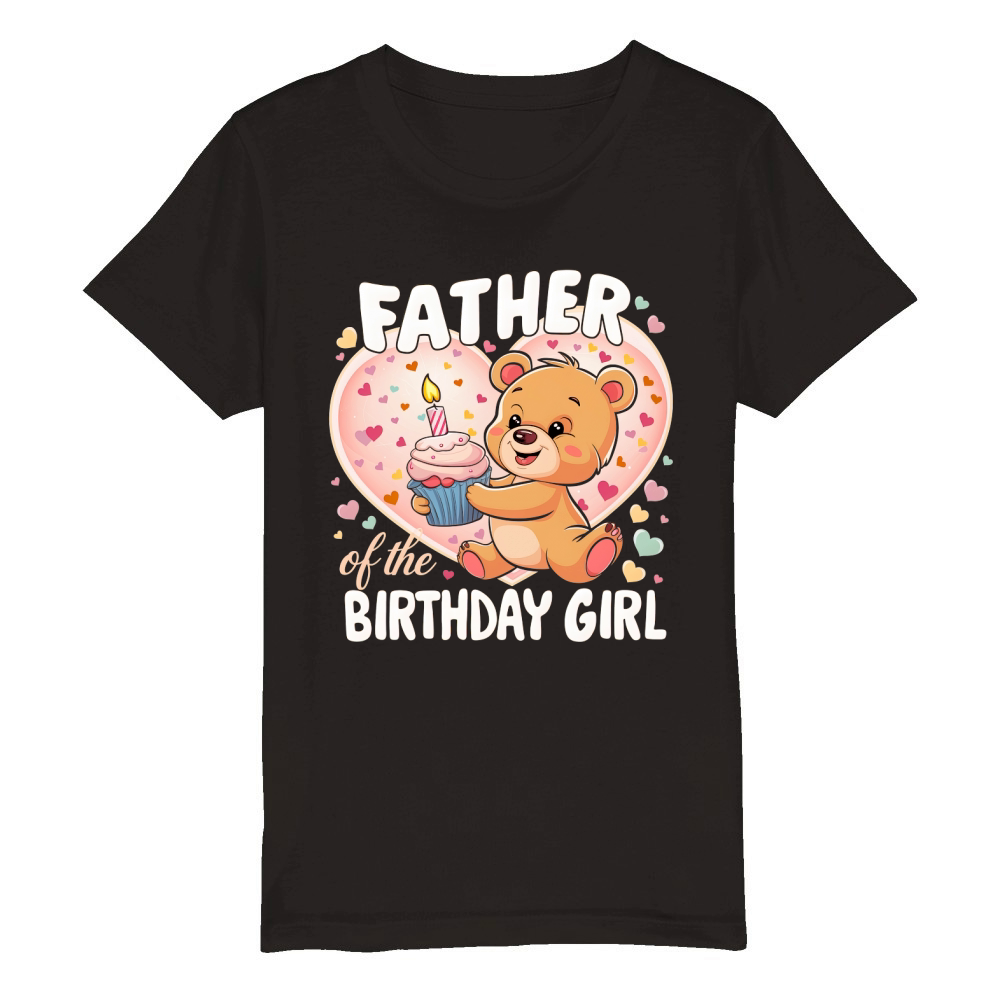 Father of the birthday girl (1) Organic Kids Crewneck T-shirt