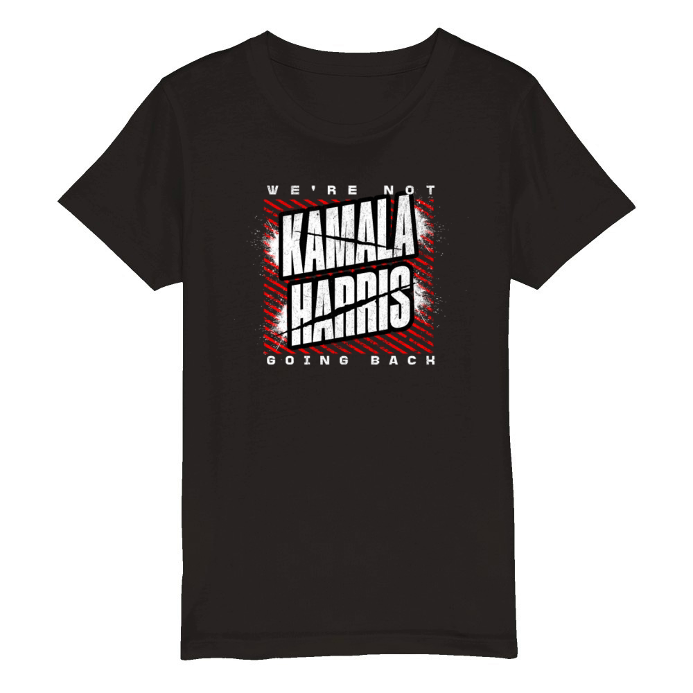 Kamala Walz 24 we are not going back Organic Kids Crewneck T-shirt