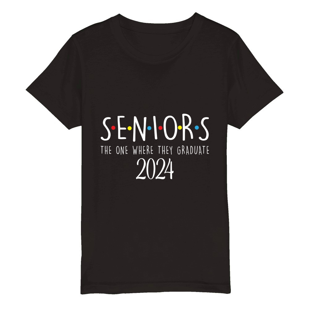 Seniors the one where they graduate 2024 02 Organic Kids Crewneck T-shirt