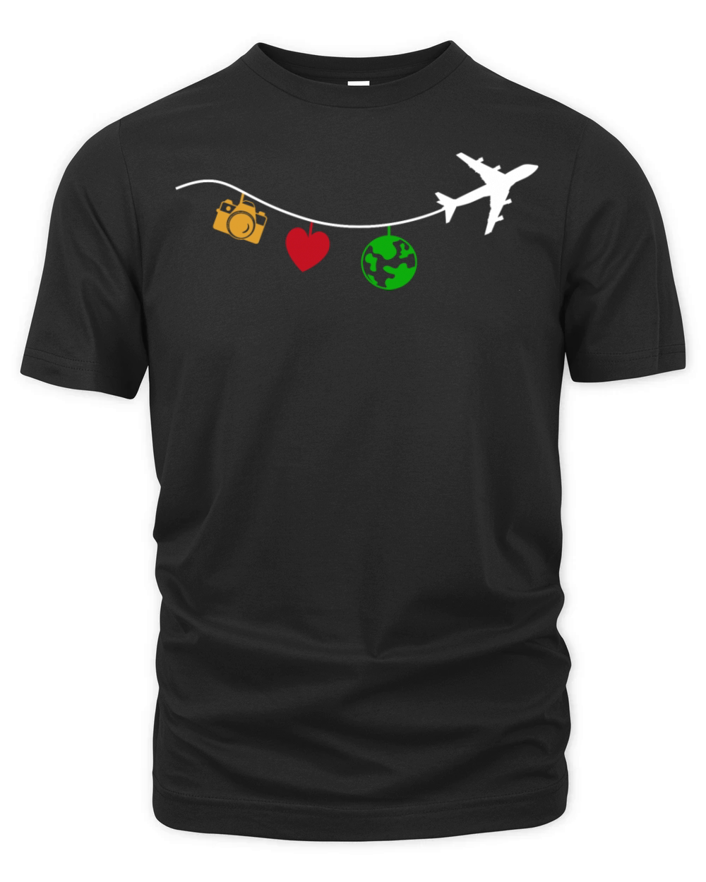 Airplane Mode World Travel Organic Unisex T-shirt