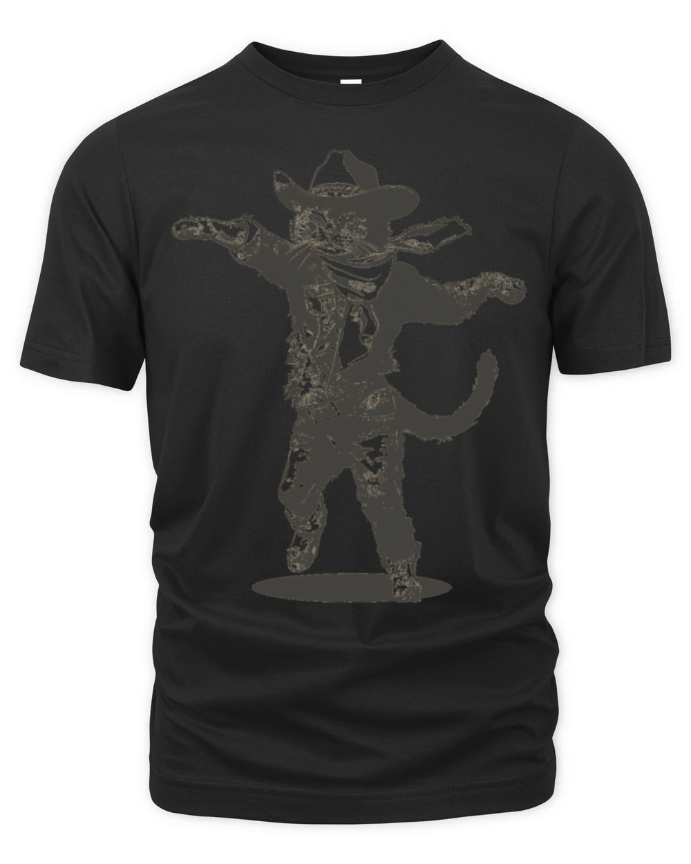 Cat Cowboy Hat Cat Dancing Vintage Style Organic Unisex T-shirt