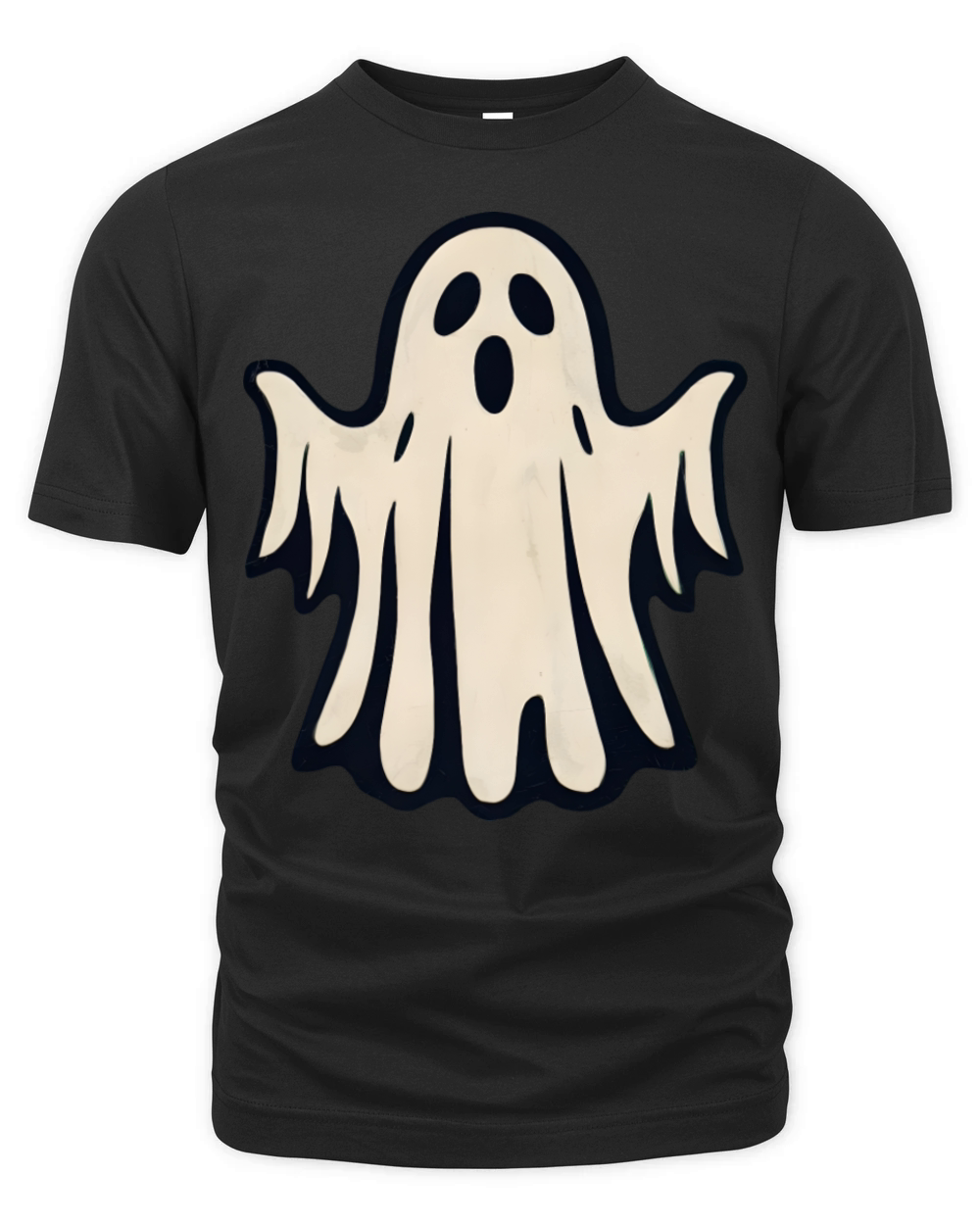 Classic Vintage Ghost - Simple Halloween Design Organic Unisex T-shirt