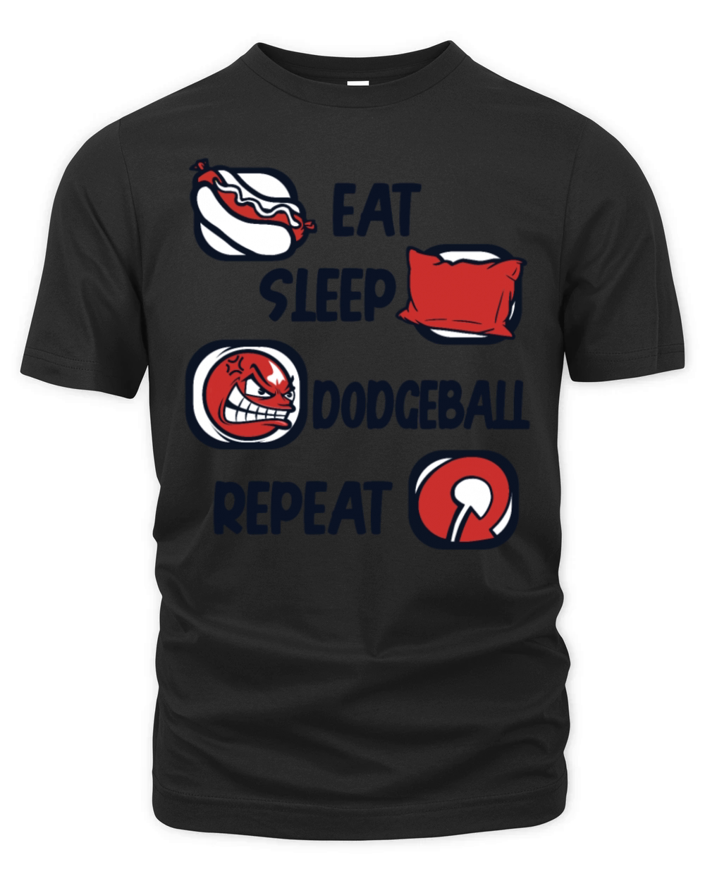 Eat Sleep Dodgeball Repeat Team Game Prisonball Organic Unisex T-shirt