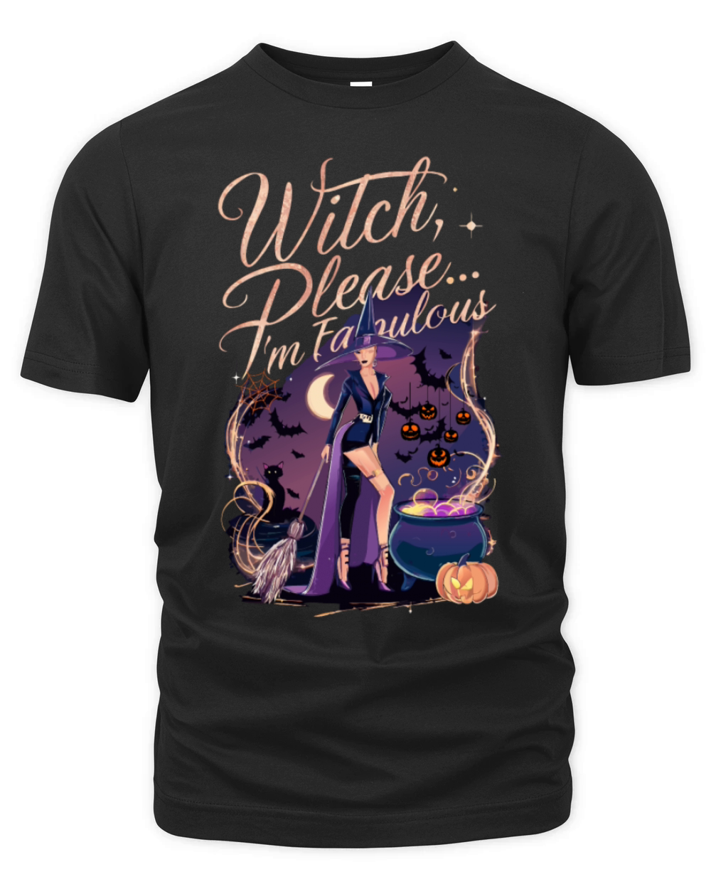 Halloween Witch Please I Am Fabulous Organic Unisex T-shirt