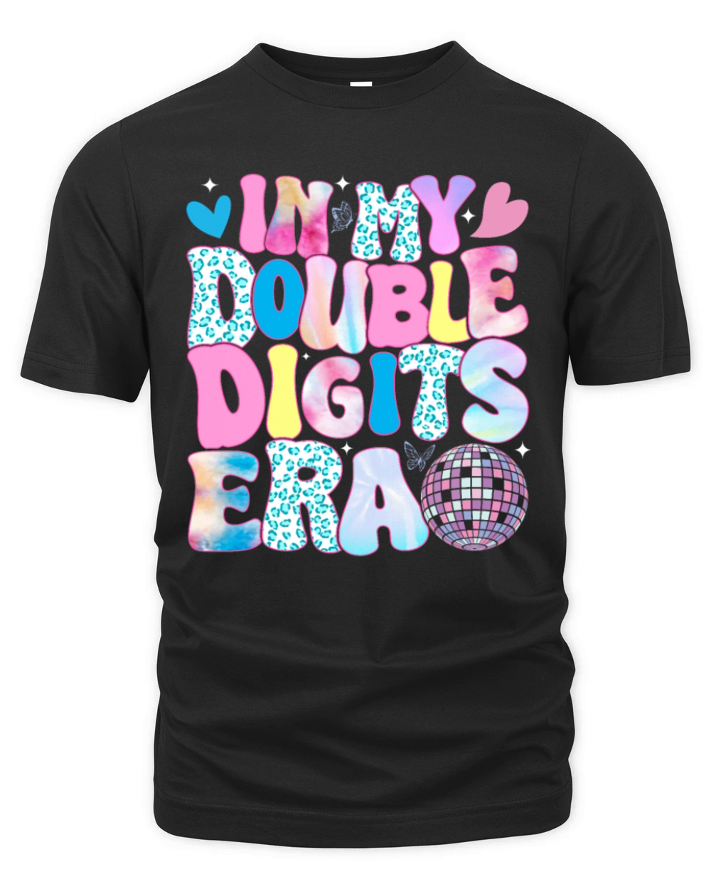 In My Double Digits Era Retro 10 Year Old Birthday Organic Unisex T-shirt