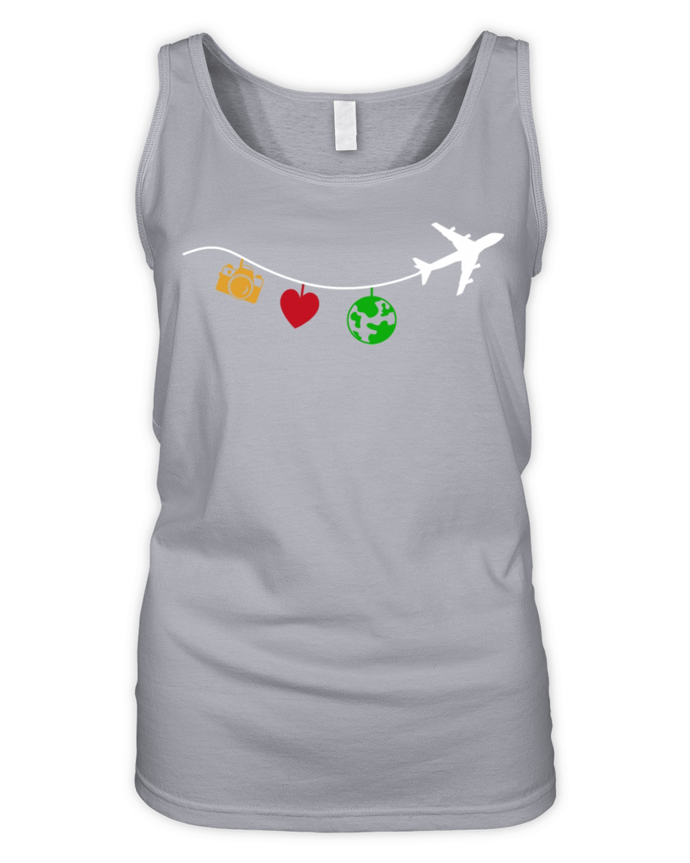 Airplane Mode World Travel Organic Women's Tank Top