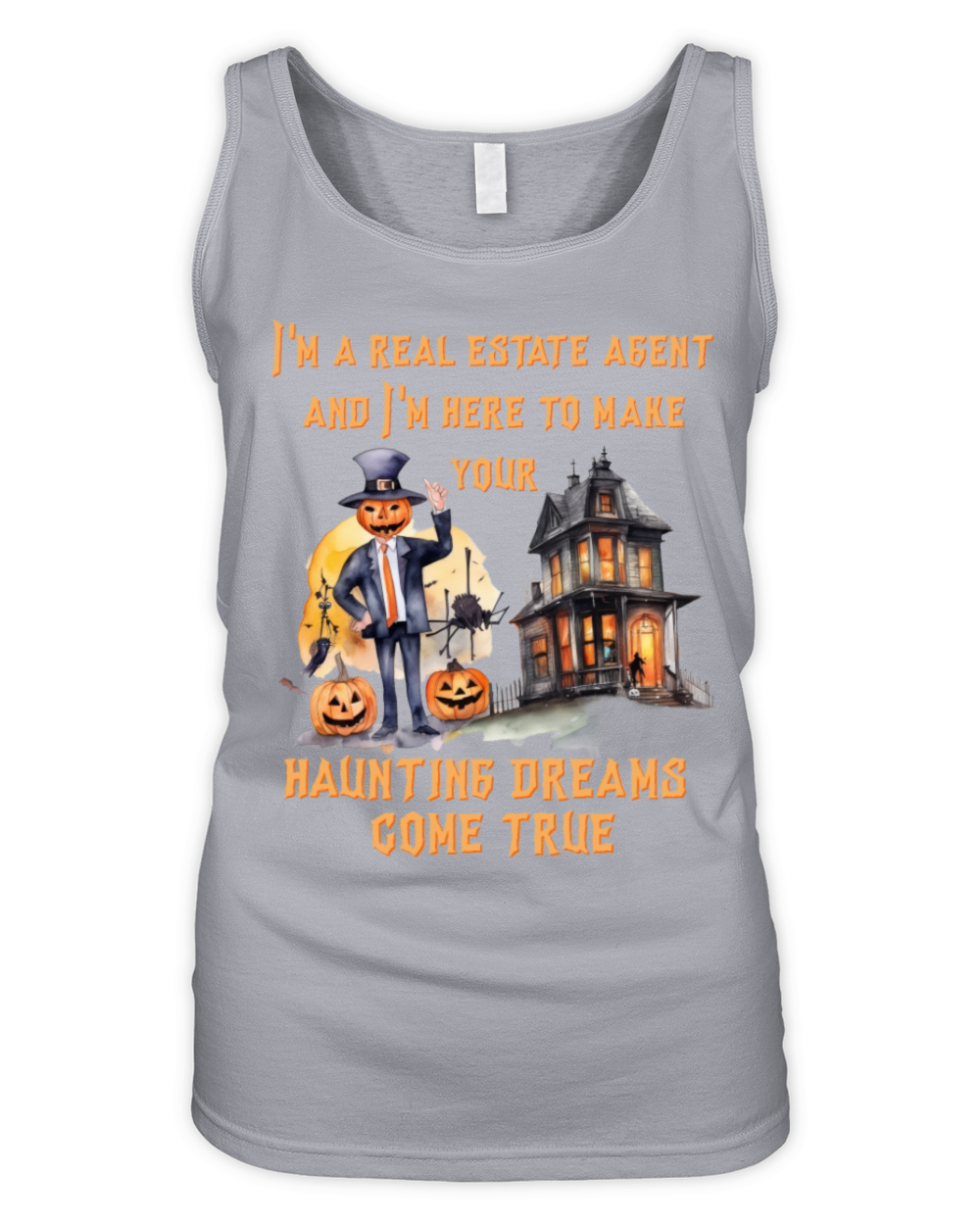 Halloween Real estate agent quote humorous gift Organic Women's Tank Top