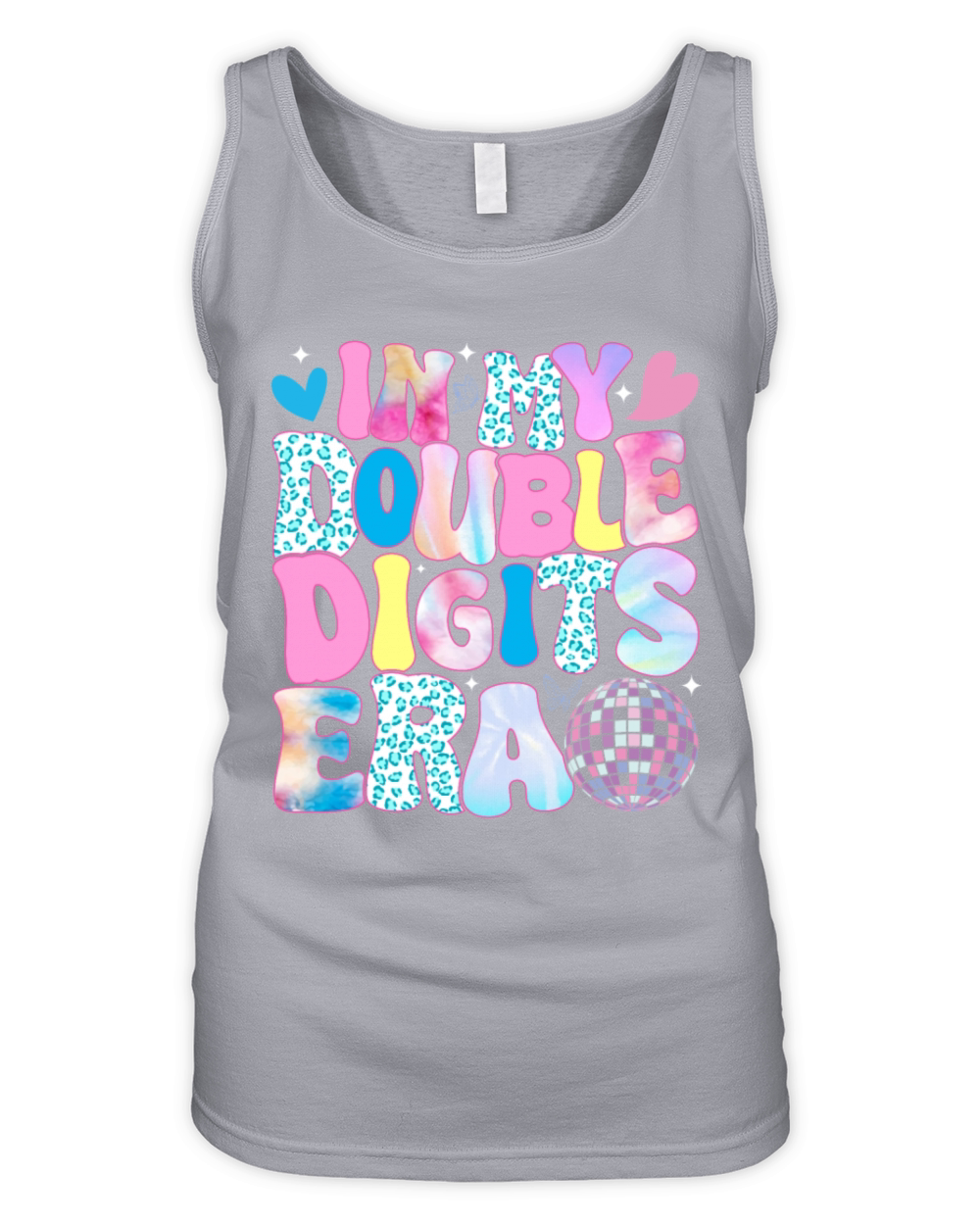 In My Double Digits Era Retro 10 Year Old Birthday Organic Women's Tank Top