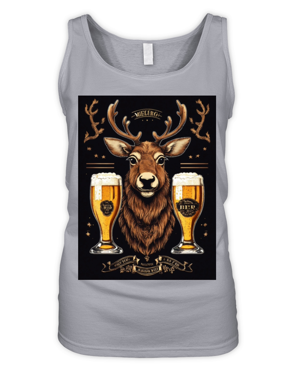 Majestic Stag and Craft Beer Organic Women's Tank Top