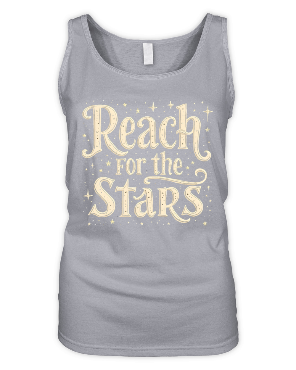 Reach for the Stars Inspirational Design Organic Women's Tank Top