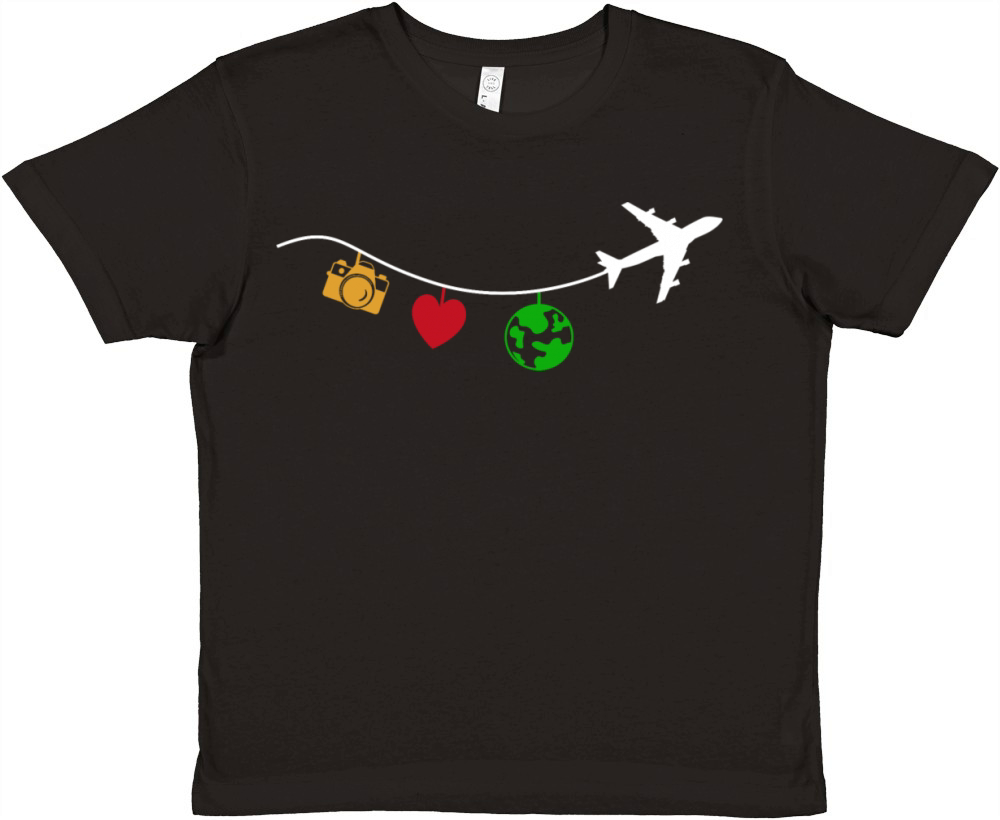 Airplane Mode World Travel Premium Kids Crewneck T-shirt