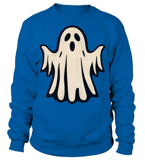 Classic Vintage Ghost - Simple Halloween Design Sweatshirt Unisex