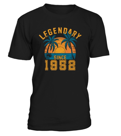 Legendary Since 1952 Birthday Sunset Retro Palm T-Shirt Unisex