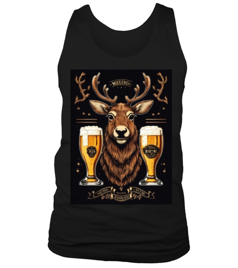 Majestic Stag and Craft Beer Tank Top Unisex