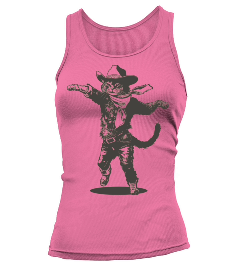 Cat Cowboy Hat Cat Dancing Vintage Style Tank top Woman