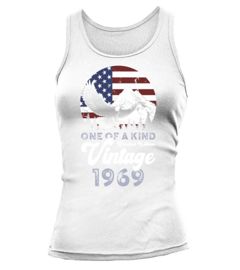 Vintage 1969 Birthday American Flag Tank top Woman