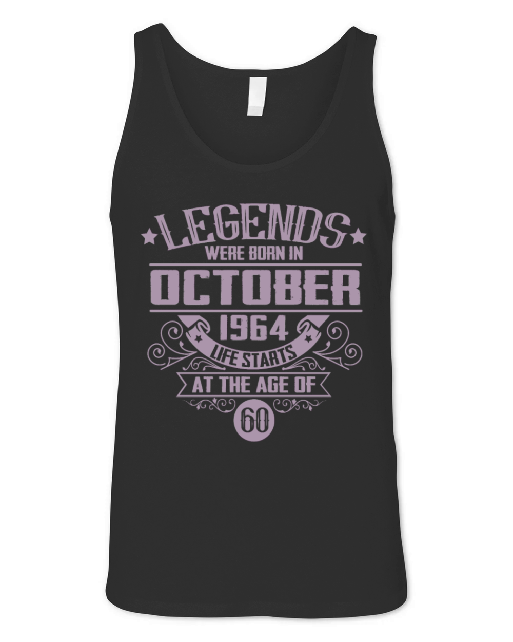 60th birthday retro legends October 1964 vintage Unisex Jersey Tank