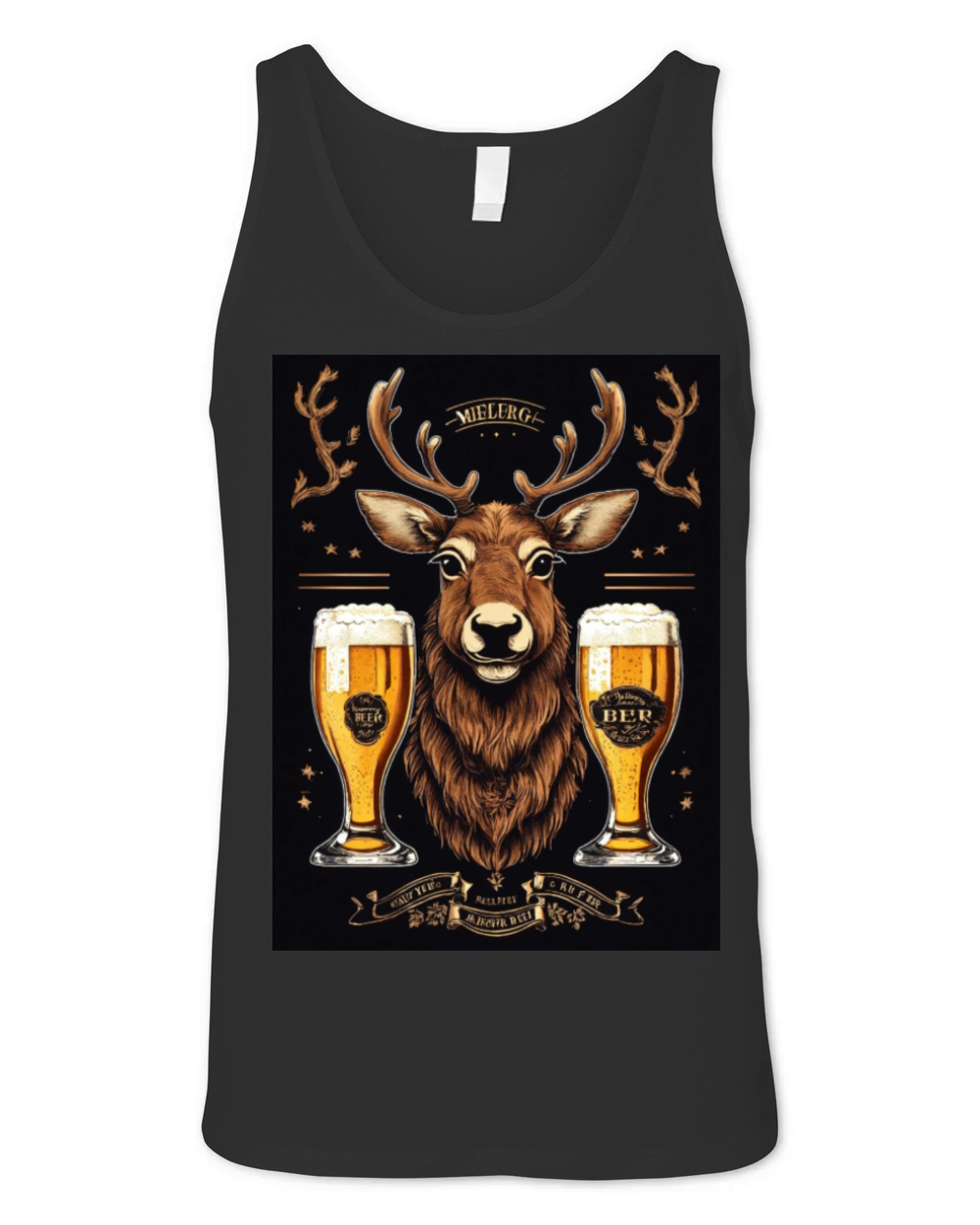 Majestic Stag and Craft Beer Unisex Jersey Tank