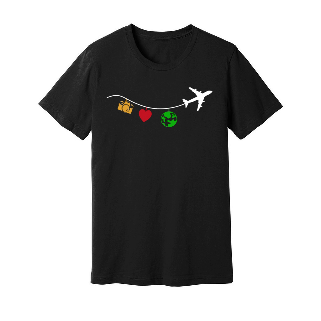 Airplane Mode World Travel Unisex Jersey Tee